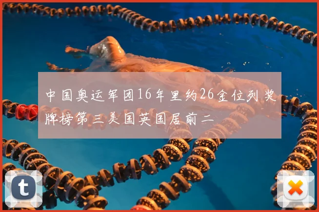 中国奥运军团16年里约26金位列奖牌榜第三美国英国居前二