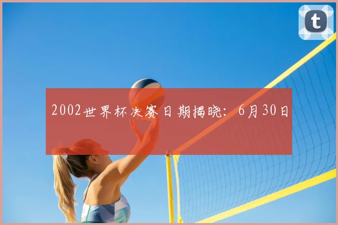 2002世界杯决赛日期揭晓:6月30日